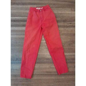 Vintage 80s Andre Bini High-Rise Safari Jeans Orange-Red Size 7/8